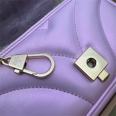 G*u*i gg marmont  mini bag pink iridescent 476433