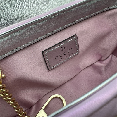 G*u*i gg marmont  mini bag pink iridescent 476433