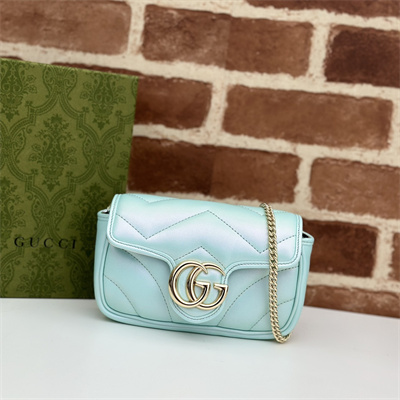 G*u*i gg marmont  mini bag lt blue iridescent 476433