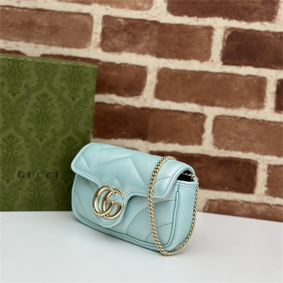 G*u*i gg marmont  mini bag lt blue iridescent 476433
