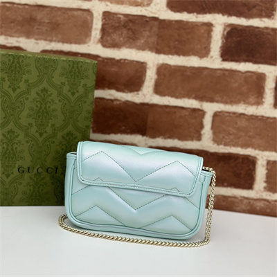G*u*i gg marmont  mini bag lt blue iridescent 476433