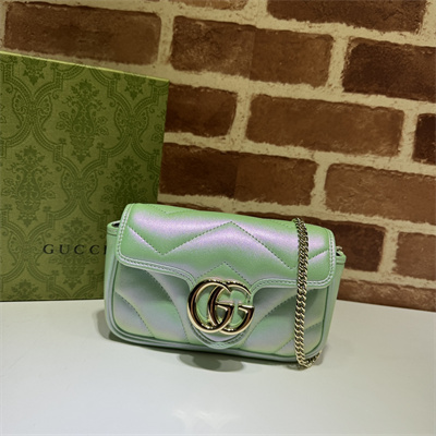 G*u*i gg marmont  mini bag lt green iridescent 476433