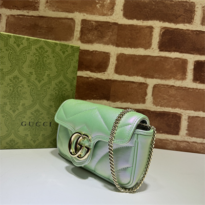 G*u*i gg marmont  mini bag lt green iridescent 476433
