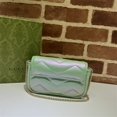 G*u*i gg marmont  mini bag lt green iridescent 476433