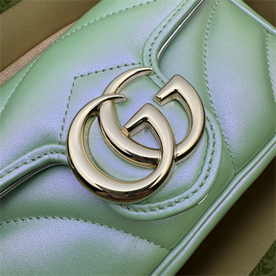 G*u*i gg marmont  mini bag lt green iridescent 476433