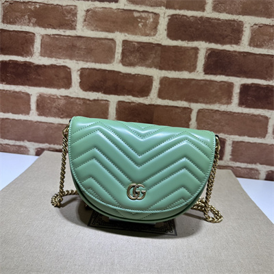 G*u*i gg marmont matelass?? chain mini bag green 746431