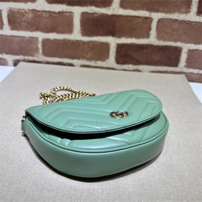 G*u*i gg marmont matelass?? chain mini bag green 746431