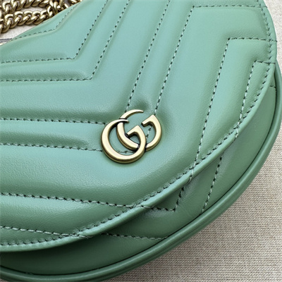 G*u*i gg marmont matelass?? chain mini bag green 746431