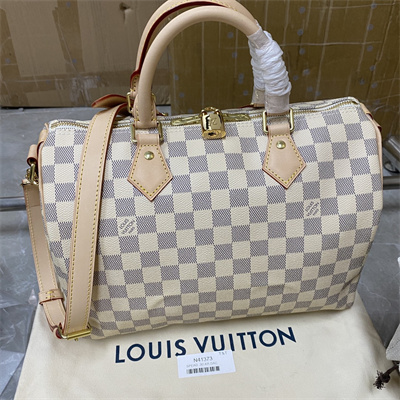 L.V Speedy Bandoulière 30 Damier Azur N41373