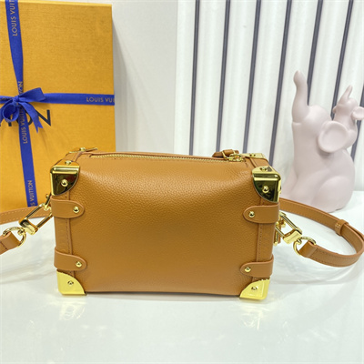 LV Side Trunk PM Bag Grained Calfskin Brown M23818