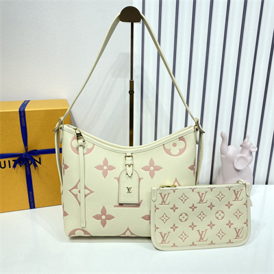 L.V CARRYALL PM Monogram Empreinte Leather Latte/Chamallow M24141
