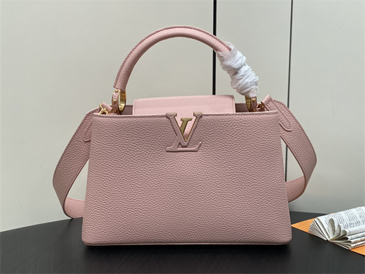 L.V Capucines MM Bag Taurillon Leather Rose Pink M23792