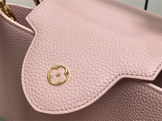 L.V Capucines MM Bag Taurillon Leather Rose Pink M23792