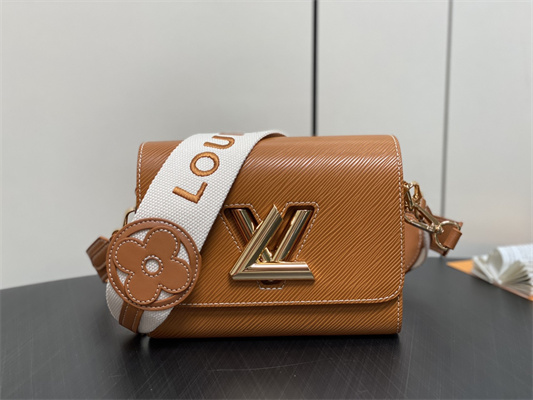 L.V Twist PM Bag With Strap EPI Leather Cognac M24758