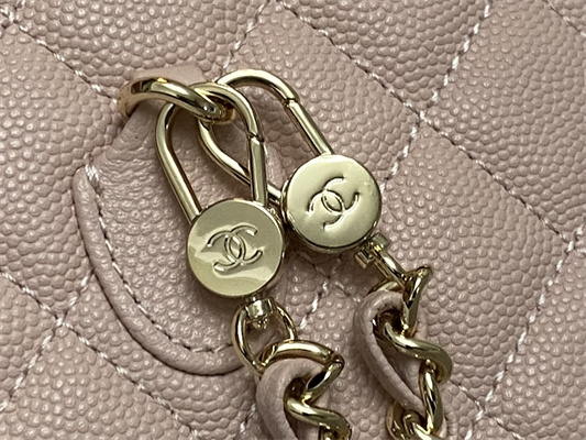 Cha.nel Mini Backpack Grained Calfskin Gold-Tone Metal Pink AP3753