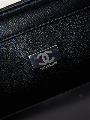 Ch*el mini flap bag satin, strass & silver-tone metal silver as4142