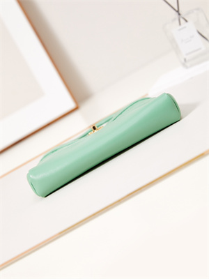 Ch*el 31 mini shopping bag  lambskin & gold-tone metal green as4133