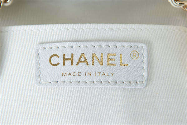 Cha.nel Duma Backpack Calfskin Gold Tone Metal White AS2908