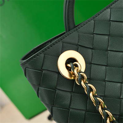 BV Small Andiamo Top handle bag With Chain Lambskin Leather Raintree