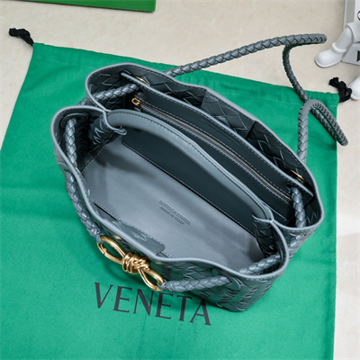 BV Small Andiamo Top handle bag Lambskin Leather Slate Grey