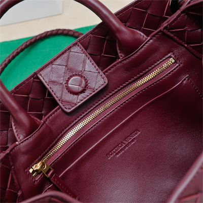 BV East West Andiamo Top handle bag Lambskin Leather Barolo