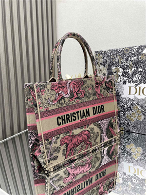 cd medium D*oriviera D*or book tote raffia with aquamarina toile de jouy sauvage embroidery pink