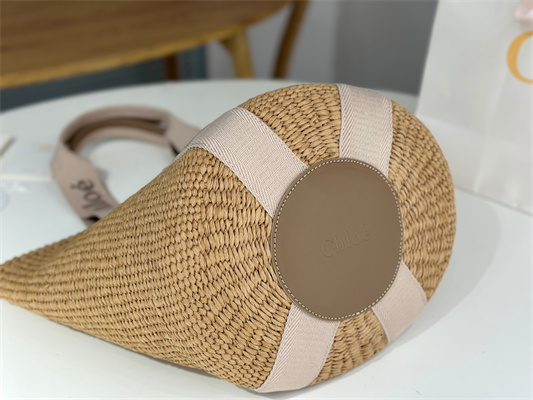 Chloe Large Woody Tote Bag In Nature Fibers