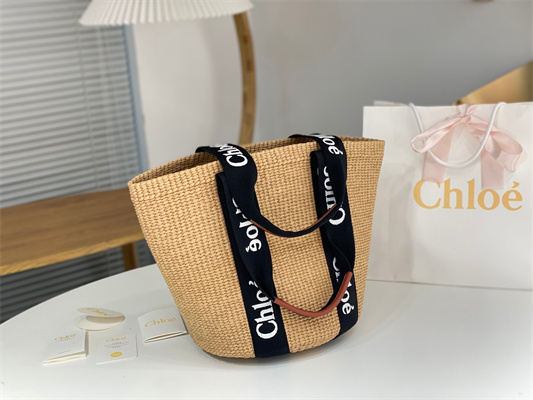 Chloe Large Woody Tote Bag In Nature Fibers