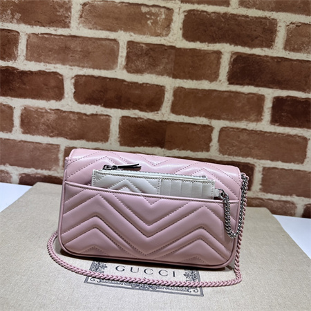 G*u*i gg marmont mini bag with card case pink/white 751526
