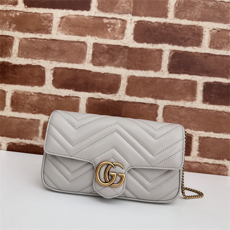 G*u*i gg marmont mini bag with card case light grey/green 751526