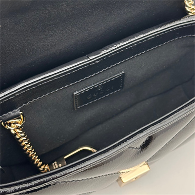 G*u*i gg marmont  mini bag patent leather black 476433