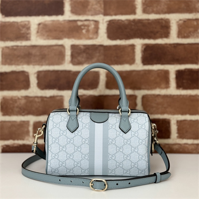 Gu.cci Ophidia GG Mini Top Handle Bag Grey Blue 772053