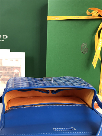 belvedere pm bag Go*ardine canvas & decize taurillon leather sky blue