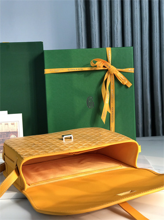 belvedere mm bag Go*ardine canvas & decize taurillon leather yellow