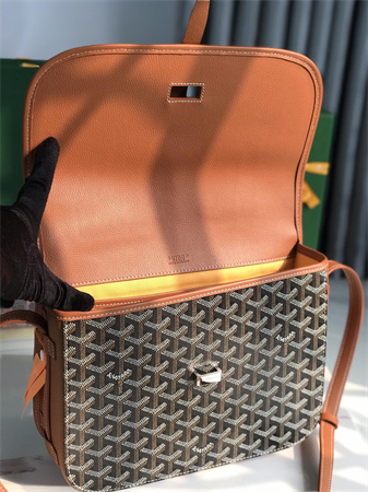 belvedere mm bag Go*ardine canvas & decize taurillon leather black-tan