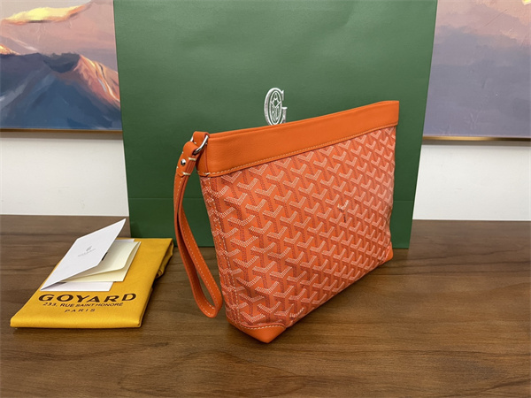 conti pouch Go*ardine canvas&chevroches calfskin orange