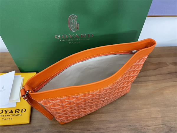 conti pouch Go*ardine canvas&chevroches calfskin orange