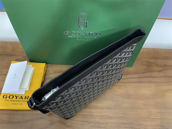 conti pouch Go*ardine canvas&chevroches calfskin black