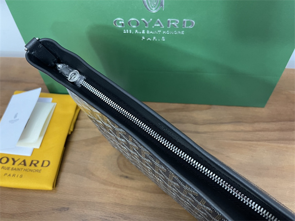 conti pouch Go*ardine canvas&chevroches calfskin black