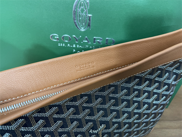 conti pouch Go*ardine canvas&chevroches calfskin black-tan