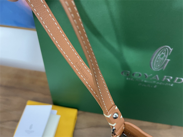 conti pouch Go*ardine canvas&chevroches calfskin black-tan