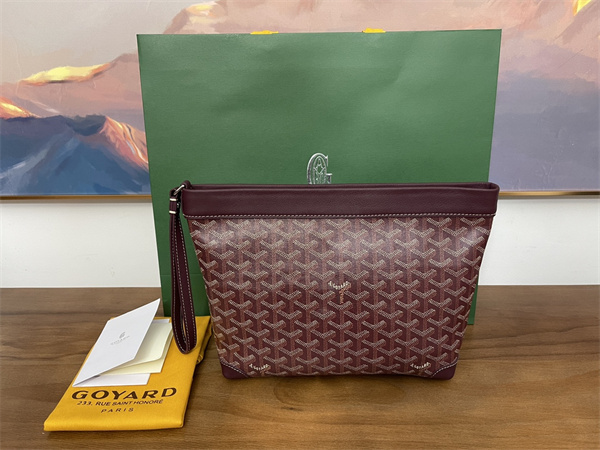 conti pouch Go*ardine canvas&chevroches calfskin burgundy