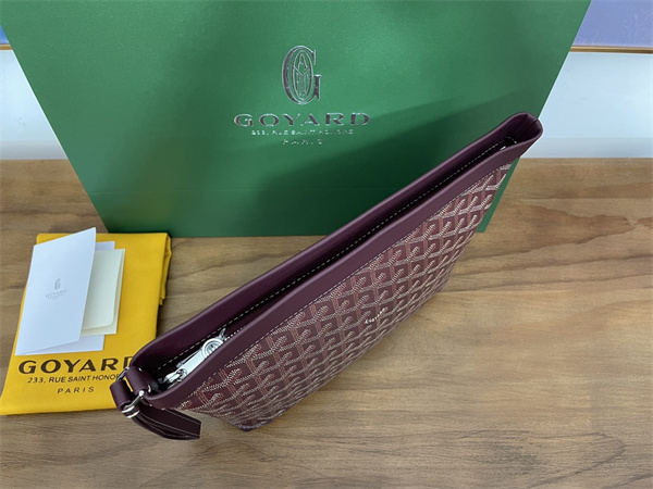conti pouch Go*ardine canvas&chevroches calfskin burgundy