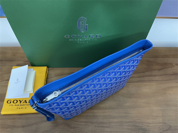 conti pouch Go*ardine canvas&chevroches calfskin sky blue