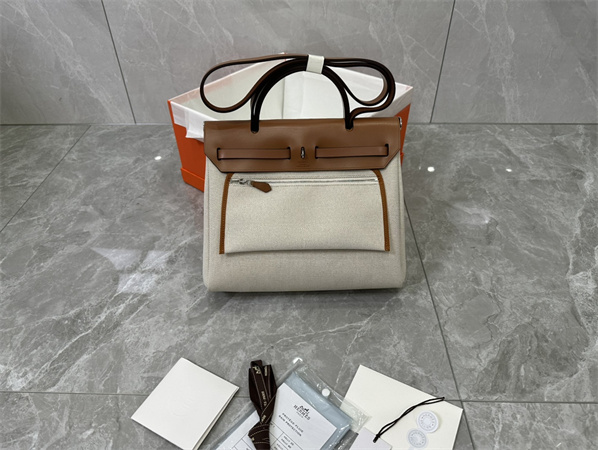 Her.mes Herbag 31 Canvas and Calfskin With Printing