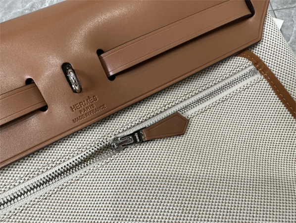 Her.mes Herbag 31 Canvas and Calfskin With Printing