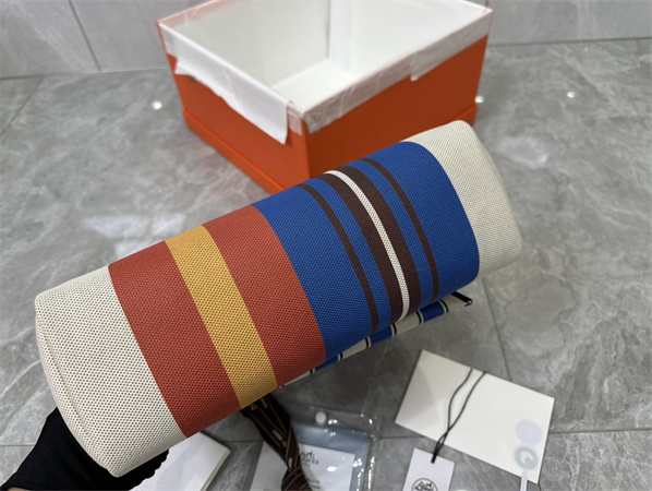 Her.mes Herbag 31 Canvas and Calfskin With Stripe Printing