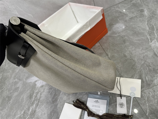 Her.mes Herbag Backpack Canvas and Calfskin