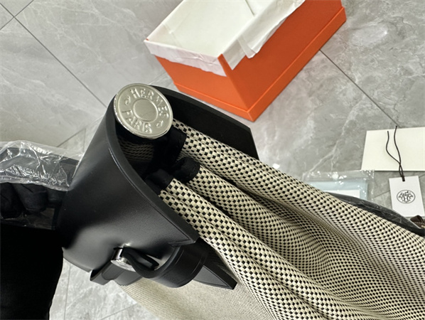 Her.mes Herbag Backpack Canvas and Calfskin