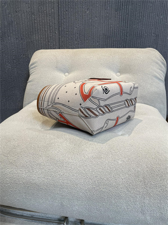 Her.mes Steeple Handbag Hplume Canvas and Swift Calfskin multicolor Printing HS